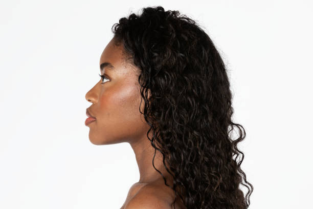 istock Beautiful black woman in a profile shot 2157087534