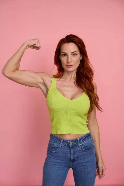 Beautiful Tough Girl During Her Boxing Workout