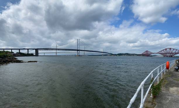 istock Panoramic view of Forth Rail and Road Bridges from South Queenferry 2157089033