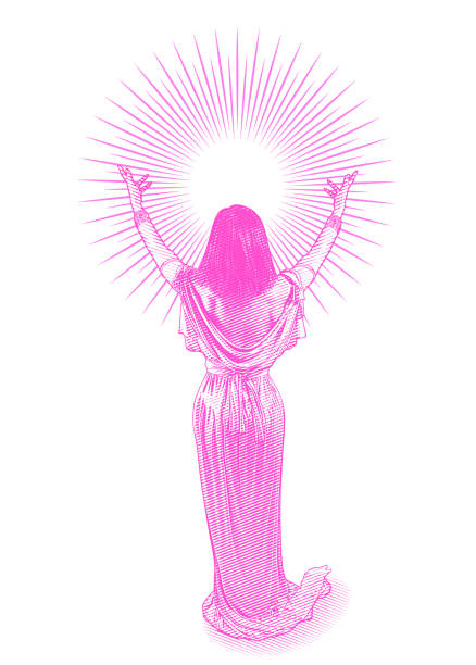 istock Woman with arms outstretched and sun glow 2157089640