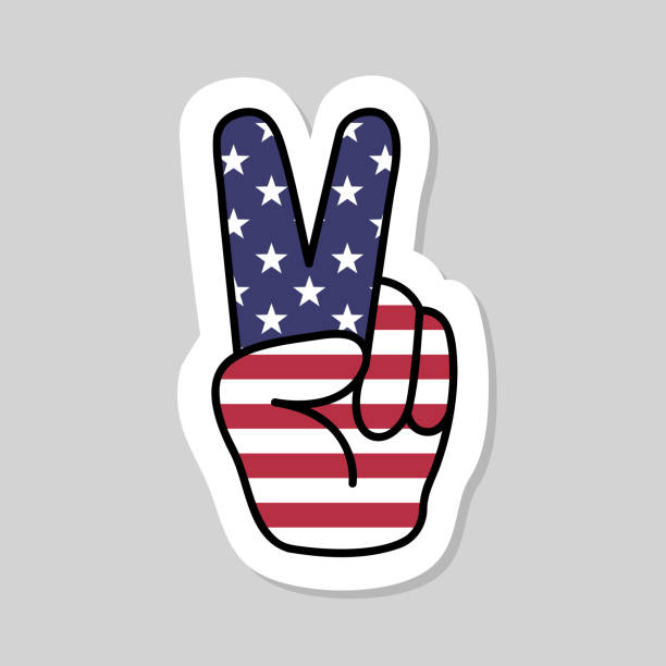 2,600+ Peace Sign Symbols Of Peace Usa Flag Stock Photos and