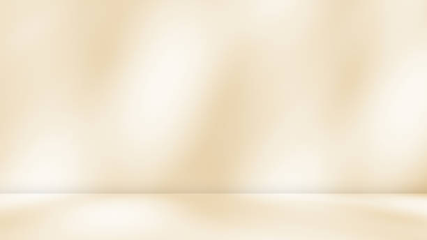 istock Empty cream beige brown room studio with shadow of leaves for product presentation. 2157099599
