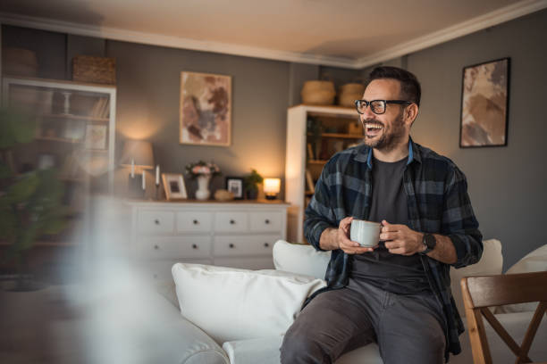 istock Morning Awakening, Young Man Enjoying His Morning Coffee 2157108124