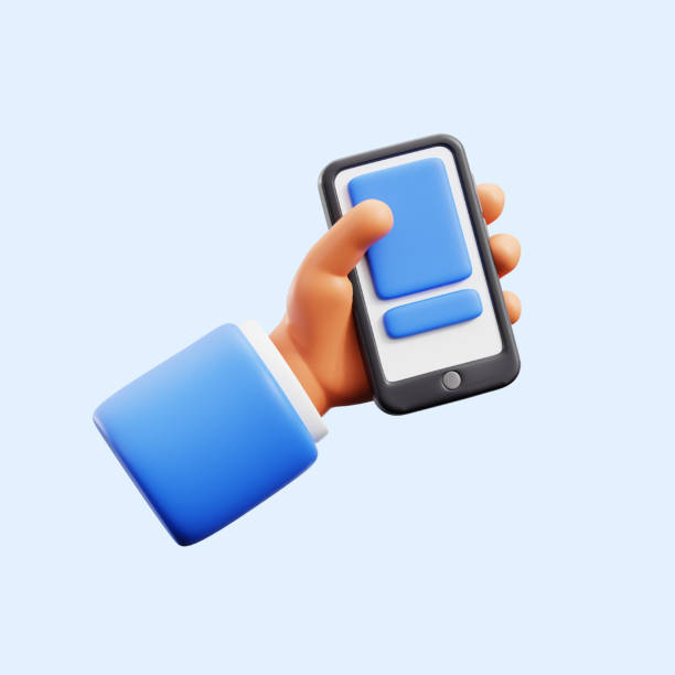 istock hand holding smart phone for information and payment 3d icon illustration render design 2157110790