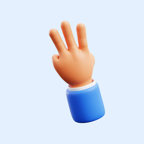 istock three fingers hand sign count gesture 3d icon illustration render design 2157110832