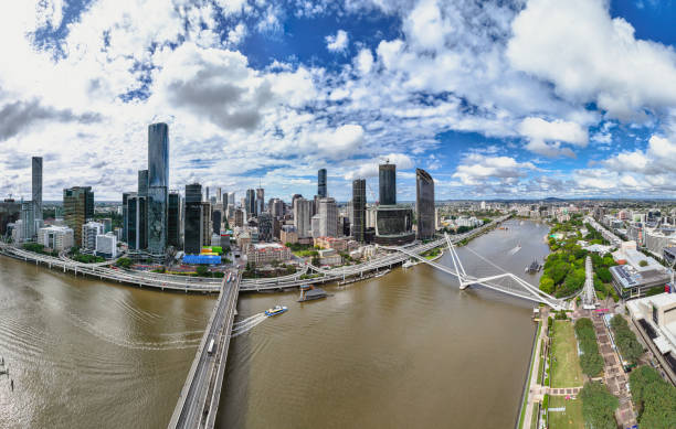 istock Aerial View of Brisbane Financial District 2157111906