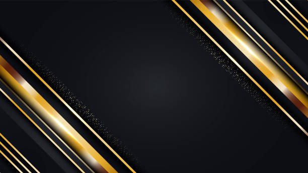 istock 3d luxury black and gold abstract geometric background with gold gradient diagonal line 2157117102