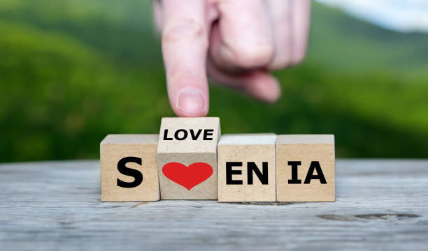istock Wooden cubes form the word 'Slovenia'. 2157125576