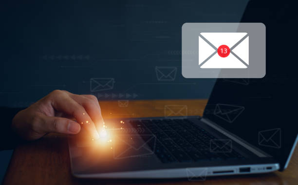 istock email marketing concept, send e-mail or newsletter, Inbox receiving electronic message alert.  internet technology. for business e-mail communication and digital marketing. 2157126487