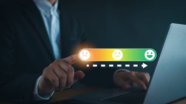 istock Customer review satisfaction feedback survey concept. User give rating to service excellent experience, Client evaluate quality of service reputation ranking of business. 2157126626