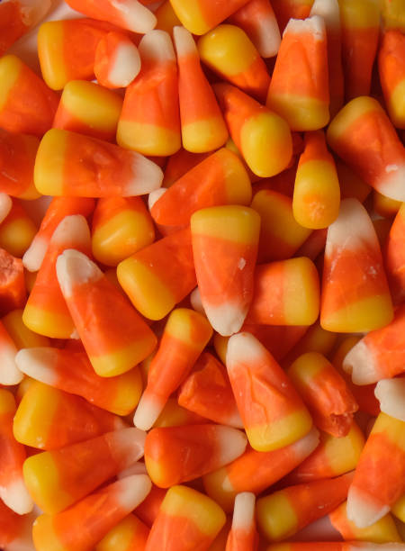 istock Colorful Halloween candy corns background 2157127023