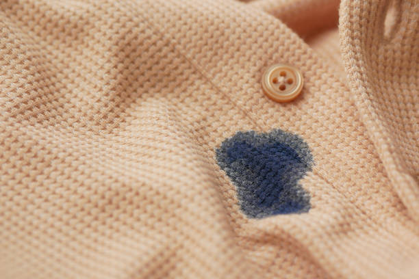 shirt with blue ink stain