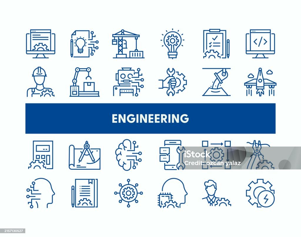 Engineering Related Figure Engineering Related Vector Design Concept Stock Illustration - Download ...