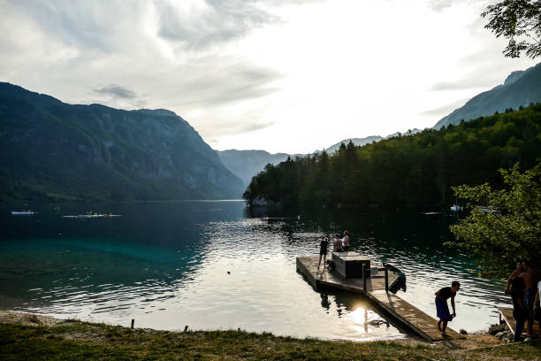 istock boat on lake, digital photo picture as a background 2157130785