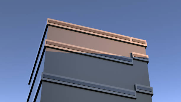 istock Building of concrete, minimalism. Design of the structure, house.3D render 2157131983