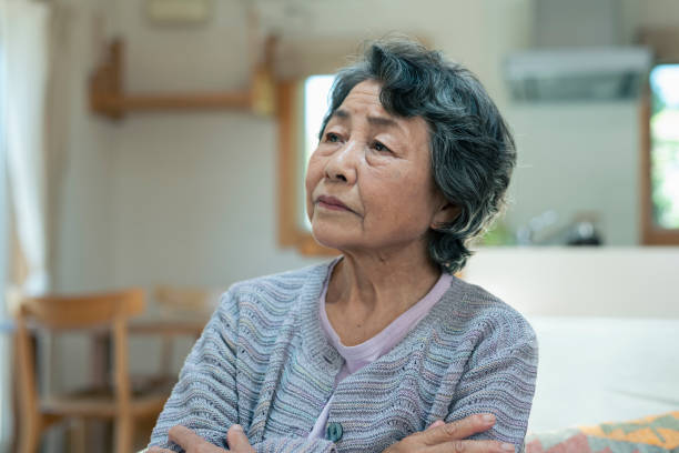 istock Anxious senior woman. 2157132124
