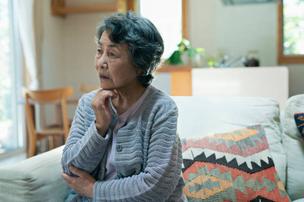 istock Anxious senior woman. 2157132125