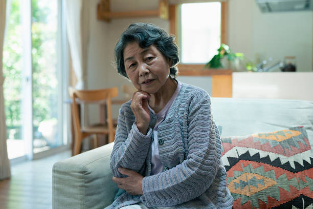 istock Anxious senior woman. 2157132137