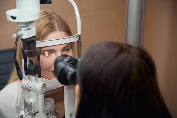 istock Ophthalmologist makes a diagnosis for a young woman 2157137794