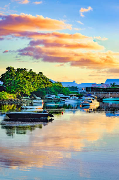 istock Spanish Point Bermuda with Colorful Clouds Reflecting in the Water 2157138954