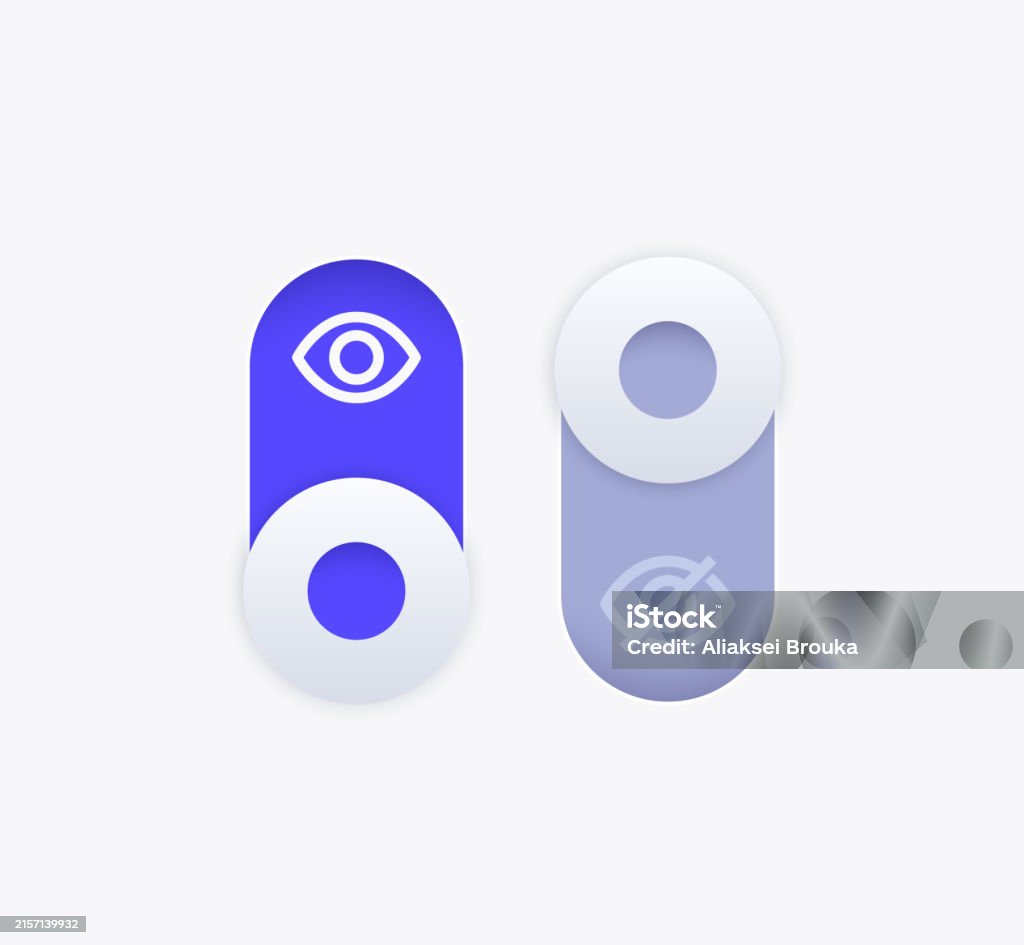Toggle Button Accessibility Visible And Hidden Toggle Switch Buttons Vector Design Stock ...