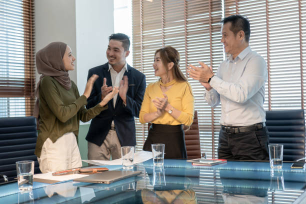 istock Asian business partner meeting congratulate successful projects. 2157140158