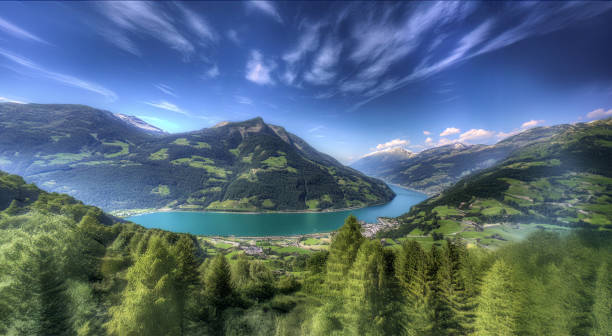 istock Full frame wide angle of beautiful natural mountains, rivers and sky. 2157147310