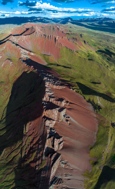 istock Rainbow Mountain, Peru. Also known as Cerro Colorado near to Cusco. Aerial view. 2157151278