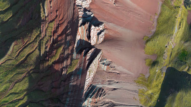 istock Rainbow Mountain, Peru. Also known as Cerro Colorado near to Cusco. Aerial view. 2157151363