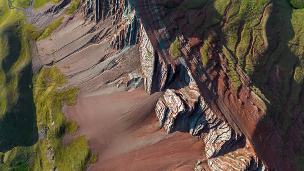 istock Rainbow Mountain, Peru. Also known as Cerro Colorado near to Cusco. Aerial view. 2157152379