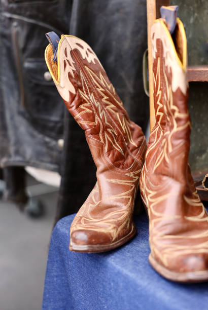 istock Western style leather cowboy boots 2157159832