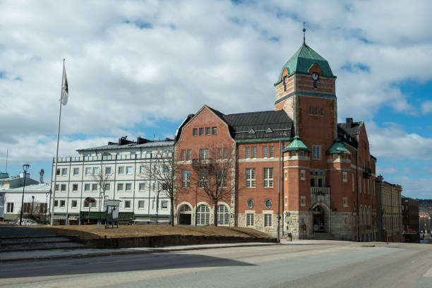 istock Old post office and  telegraph house in Sweden. 2157163156