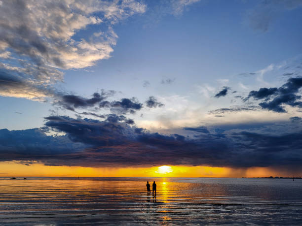 istock Moody sunset on St Kilda beach 2157165434