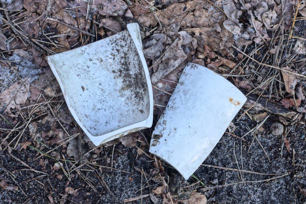 istock two white piece of ceramics from an old broken cup 2157166504