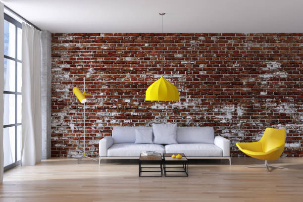 istock Large luxury modern bright interiors Living room mockup illustration 3D rendering image 2157166911
