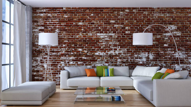 istock Large luxury modern bright interiors Living room mockup illustration 3D rendering image 2157166949