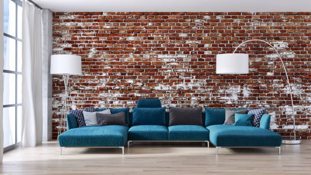 istock Large luxury modern bright interiors Living room mockup illustration 3D rendering image 2157166982