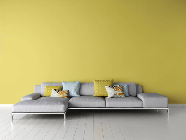 istock Large luxury modern bright interiors Living room mockup illustration 3D rendering image 2157167875