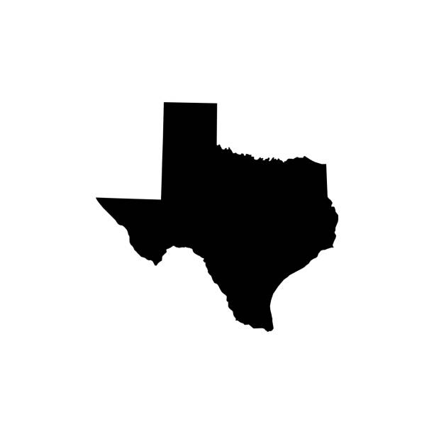 stockillustraties, clipart, cartoons en iconen met high-quality texas state map vector - flat design, perfect for digital and print projects - texas