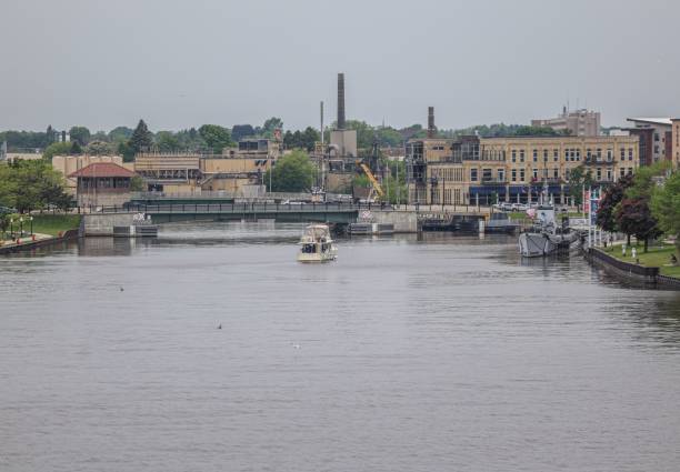 istock View entering the harbor at Manitowoc Wisconsin 2157175464