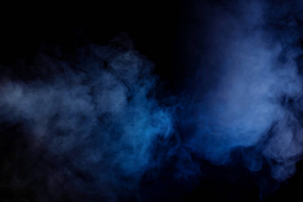 istock Blue and yellow steam on a black background. 2157175846