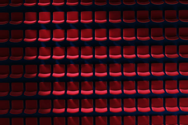 Many red antique chairs, full frame shot.