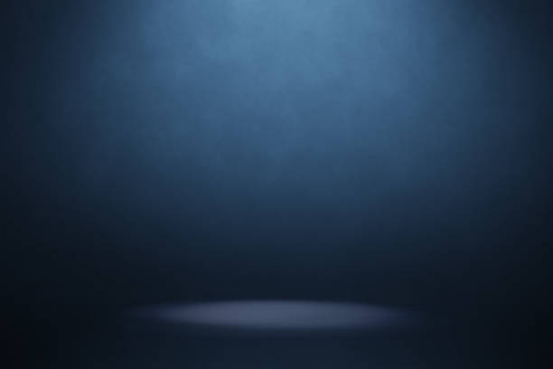 istock Product showcase with volume light and smoke. Use as montage for product display. 2157179995