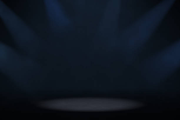 Product showcase with volume light and smoke. Use as montage for product display. 3d illustration
