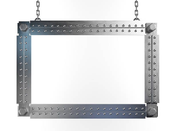 istock Metal sign board hanging on chains. 2157180745