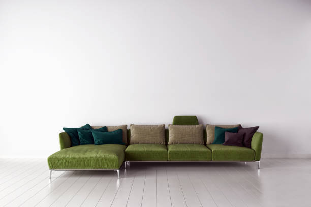 istock Large luxury modern bright interiors Living room mockup illustration 3D rendering image 2157191577