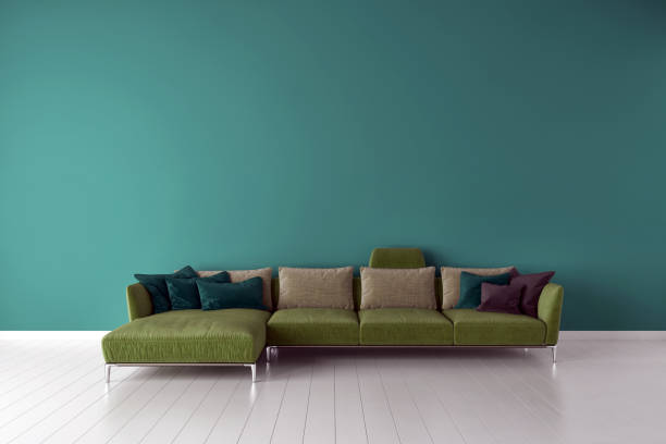 istock Large luxury modern bright interiors Living room mockup illustration 3D rendering image 2157191579