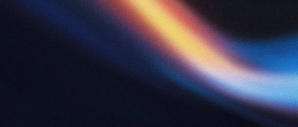 istock Grainy noisy poster background, dark blue orange red color wave black backdrop abstract header banner design 2157192363