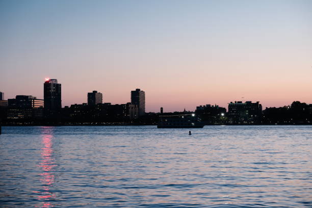 sunset at New York City