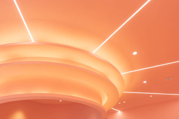 istock Red lines and decorations on the ceiling 2157200034